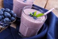 Healthy blueberry smoothie