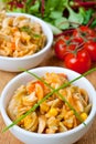 Healthy bowl of delicious pasta