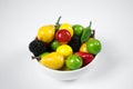 Healthy bowl with fruits and vegetables on table home closeup happy enegry life breakfast