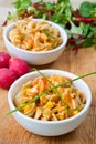 Healthy bowls of delicious pasta