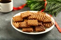Healthy breakefast diet chocolate cookies Royalty Free Stock Photo