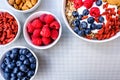 Healthy Breakfast Bowl of Muesli With Fresh Fruit and Nuts Royalty Free Stock Photo