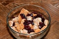 Healthy breakfast cereal in a glass bowl Royalty Free Stock Photo