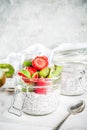 Healthy breakfast with chia seeds Royalty Free Stock Photo