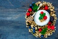 Healthy breakfast composition Royalty Free Stock Photo