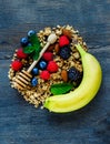 Healthy breakfast composition Royalty Free Stock Photo