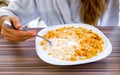 Healthy breakfast cornflakes with milk Royalty Free Stock Photo