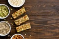 Healthy breakfast. Granola bar Royalty Free Stock Photo