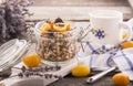 Healthy Breakfast, Homemade Oatmeal with kumquats