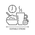 Healthy breakfast linear icon