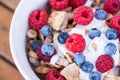 Healthy breakfast -muesli and fresh fruits Royalty Free Stock Photo