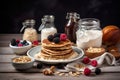 Healthy breakfast pancake. Generate Ai