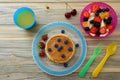 Healthy breakfast with pancake Royalty Free Stock Photo