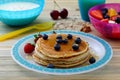 Healthy breakfast with pancake Royalty Free Stock Photo
