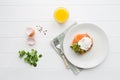 Healthy breakfast with poached eggs Royalty Free Stock Photo