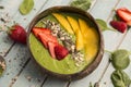 Healthy breakfast. Smoothie bowl Royalty Free Stock Photo