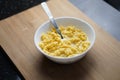 Healthy Breakfast. Star shape cereal on a white bowl Royalty Free Stock Photo