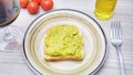 healthy breakfast toast with avocado smash