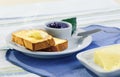 Healthy breakfast with toast Royalty Free Stock Photo