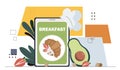 Healthy breakfast vector concept Royalty Free Stock Photo