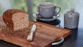 Healthy breakfast with whole wheat bread Royalty Free Stock Photo