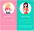 Healthy Breastfeeding Informative Banners Set