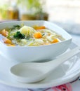 Healthy cabbage and sweet potato soup Royalty Free Stock Photo