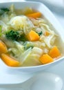 Healthy cabbage and sweet potato soup Royalty Free Stock Photo