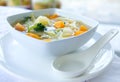 Healthy cabbage and sweet potato soup Royalty Free Stock Photo