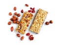 Healthy cereal bars with nuts Royalty Free Stock Photo