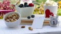 Healthy cereals breakfast. Relax time. Royalty Free Stock Photo