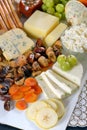 Healthy cheese and fruits plate Royalty Free Stock Photo