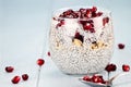 Healthy Chia Seed and Pomegranate Parfait Royalty Free Stock Photo