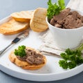 Healthy chicken liver pate with parsley Royalty Free Stock Photo