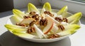 Healthy Chicory Salad with Apple and Walnuts Royalty Free Stock Photo