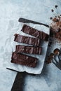 Healthy Chocolate Piece of Cake for Rawfoodist Royalty Free Stock Photo