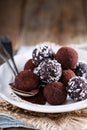 Healthy chocolate truffles