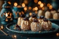 Healthy Christmas energy balls with dates and nuts Royalty Free Stock Photo