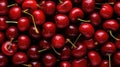 Healthy closeup background delicious red ripe fruit organic tasty cherries fresh sweet food