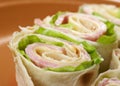 Healthy club sandwich pita bread roll Royalty Free Stock Photo