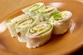 Healthy club sandwich pita bread roll Royalty Free Stock Photo