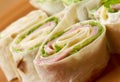 Healthy club sandwich pita bread Royalty Free Stock Photo