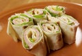 Healthy club sandwich pita bread roll Royalty Free Stock Photo