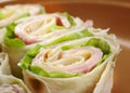 Healthy club sandwich pita bread roll Royalty Free Stock Photo