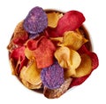 Healthy colorful vegetable chips