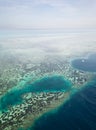 Aerial View of Coral Reef in Wakatobi Royalty Free Stock Photo