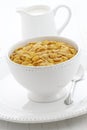 Healthy corn flakes breakfast Royalty Free Stock Photo