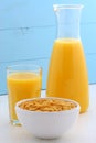 Healthy corn flakes breakfast Royalty Free Stock Photo