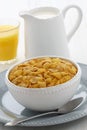Healthy corn flakes breakfast Royalty Free Stock Photo