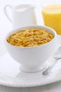 Healthy corn flakes breakfast Royalty Free Stock Photo